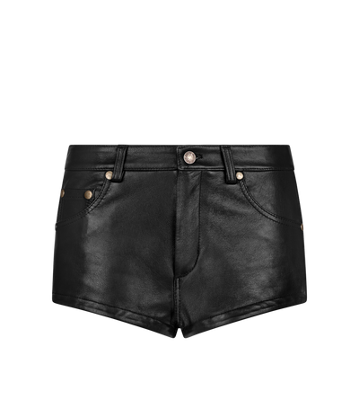 SHINY PLONGE MINI SHORTS