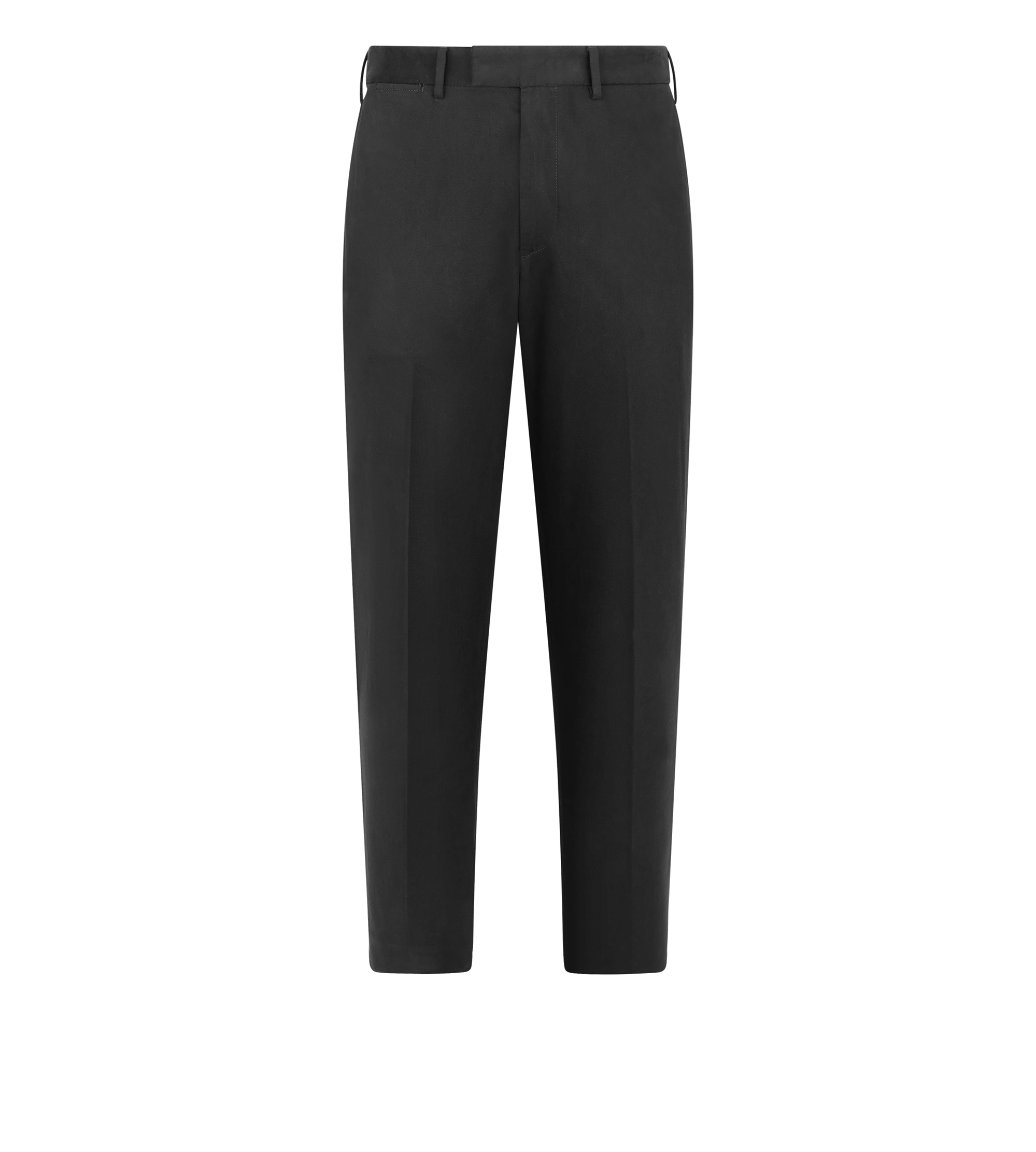 PANTALON CHINO EN SERG&Eacute; DE COTON BROSS&Eacute;
