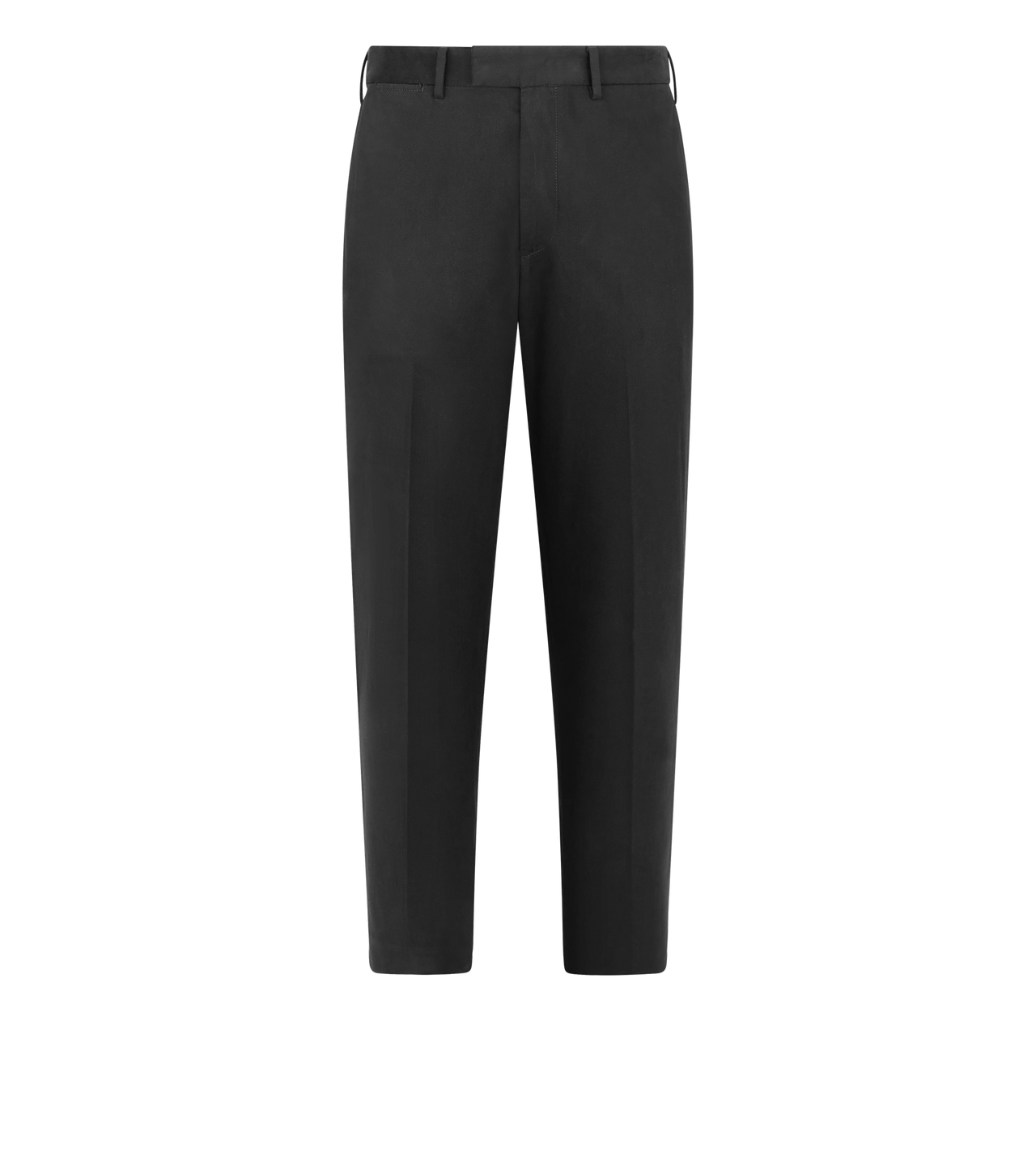 TOM FORD COTTON BLACK BRUSHED COTTON DRILL CHINO
