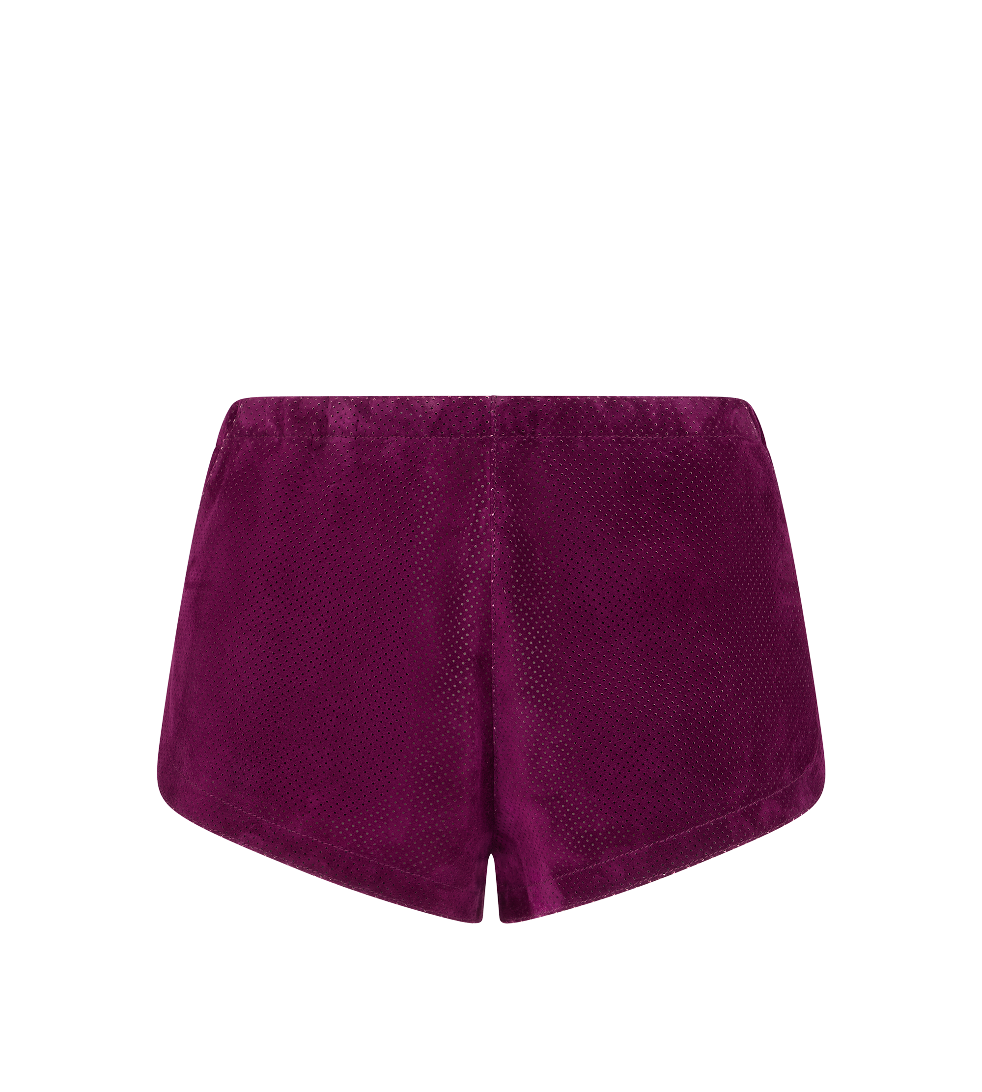 MINI SHORTS IN PELLE SCAMOSCIATA TRAFORATA