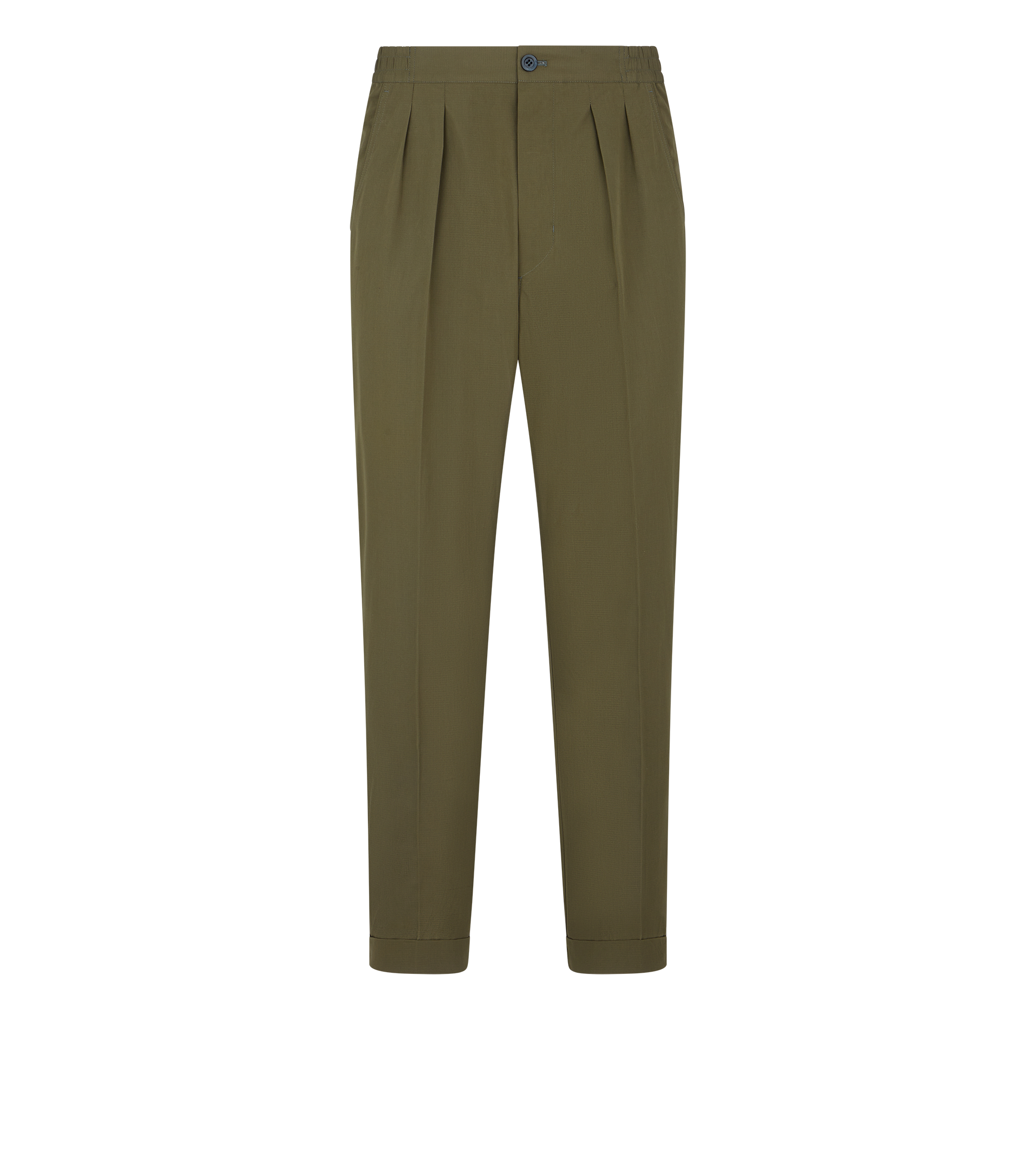 BRUSHED COTTON SILK PLEAT LOUNGE PANT