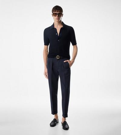 FLUID POPLIN DOUBLE PLEAT PANT image number 1