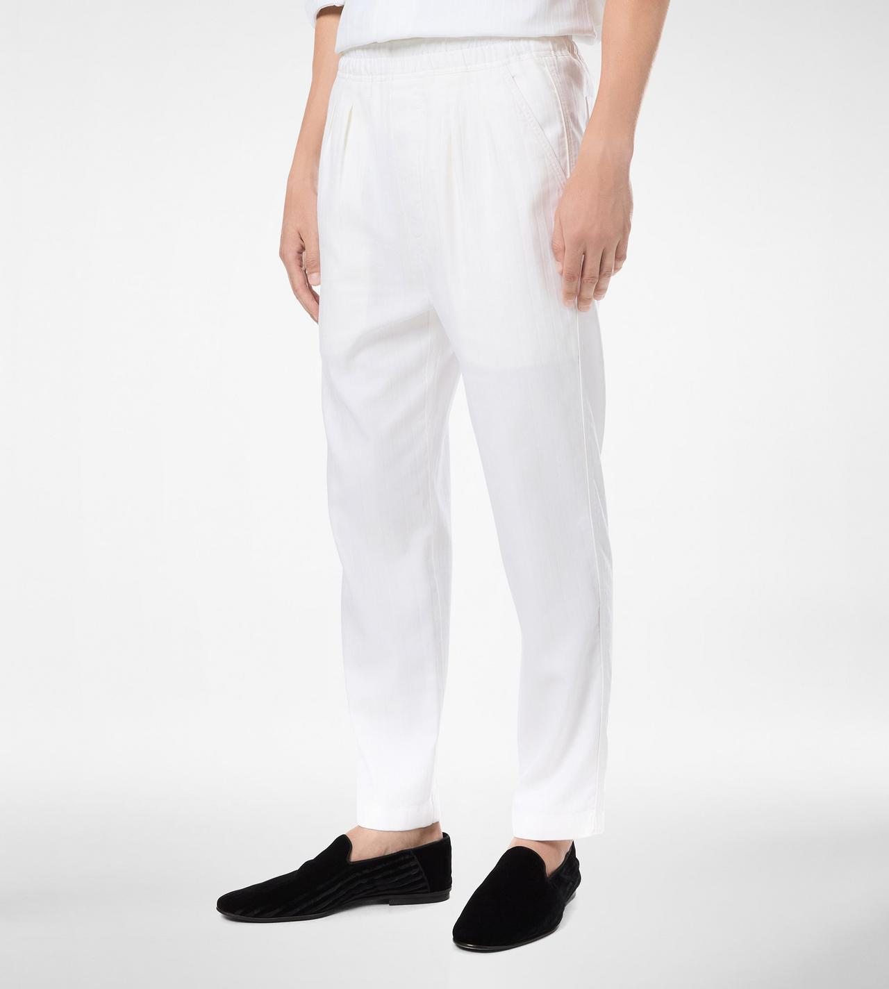 HERRINGBONE STRIPE PLEATED LOUNGE PANT image number 3
