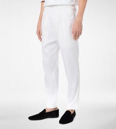 HERRINGBONE STRIPE PLEATED LOUNGE PANT image number 3