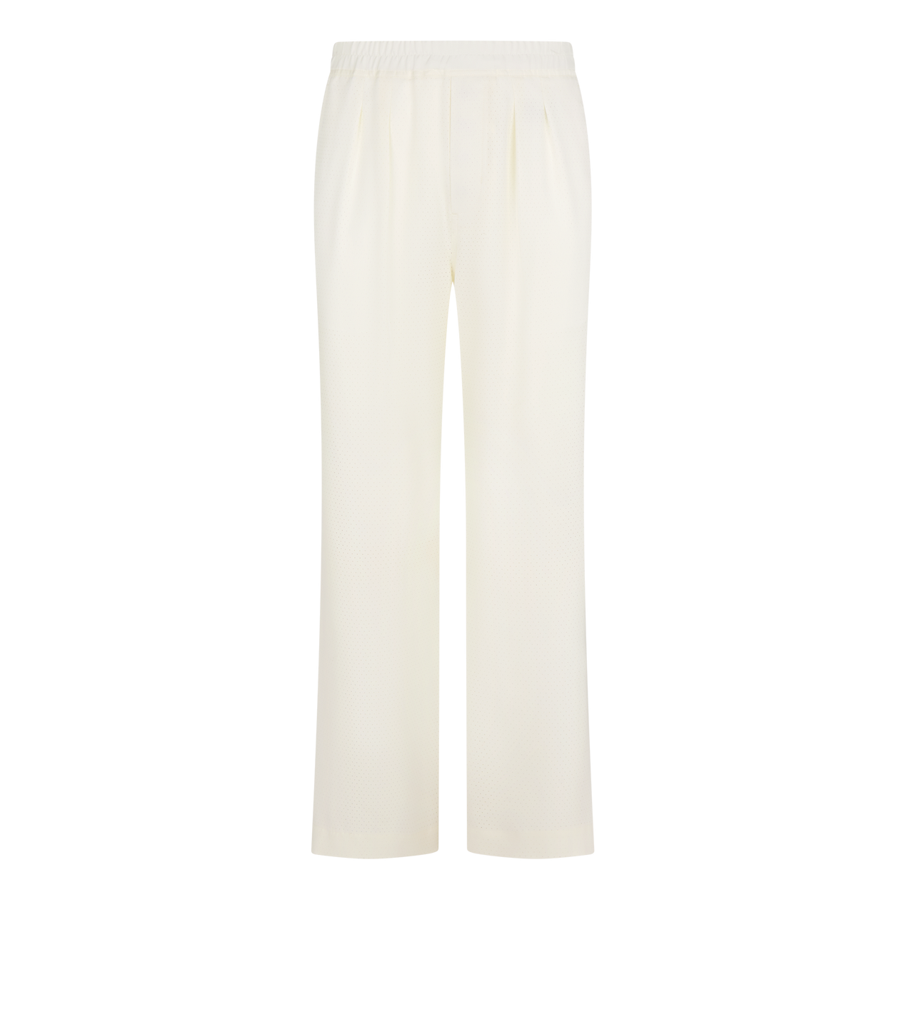 PERFORATED DOT SILK TWILL PLEATED LOUNGE PANT image number 0