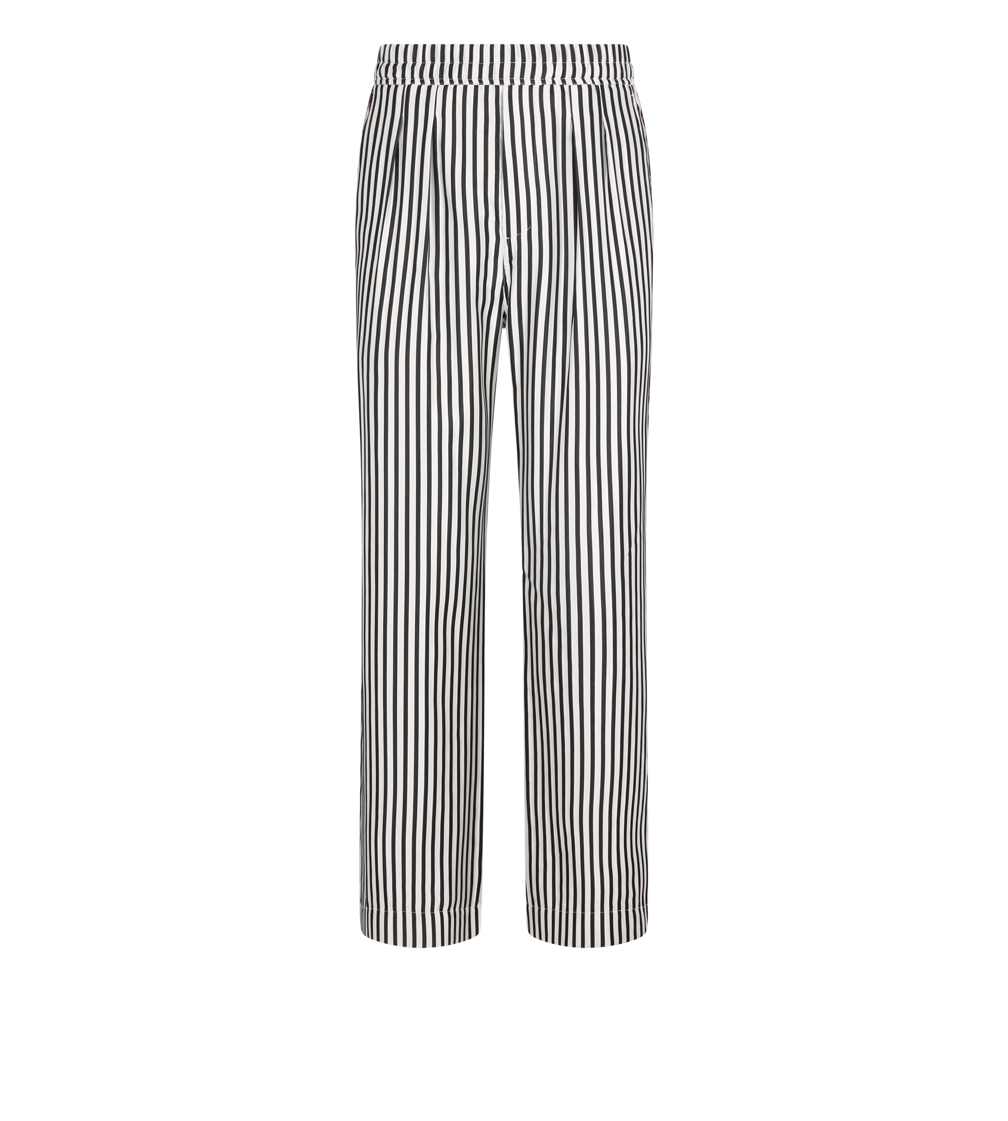 BATON STRIPE FLUID SILK PLEATED LOUNGE PANT