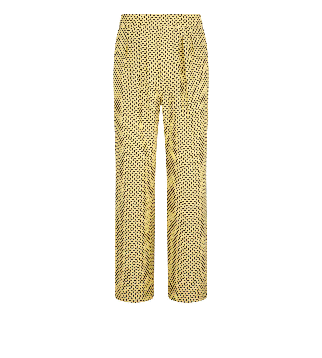 DIAMOND PRINT PEACHED SILK HABOTAI PLEATED LOUNGE PANTS image number 0
