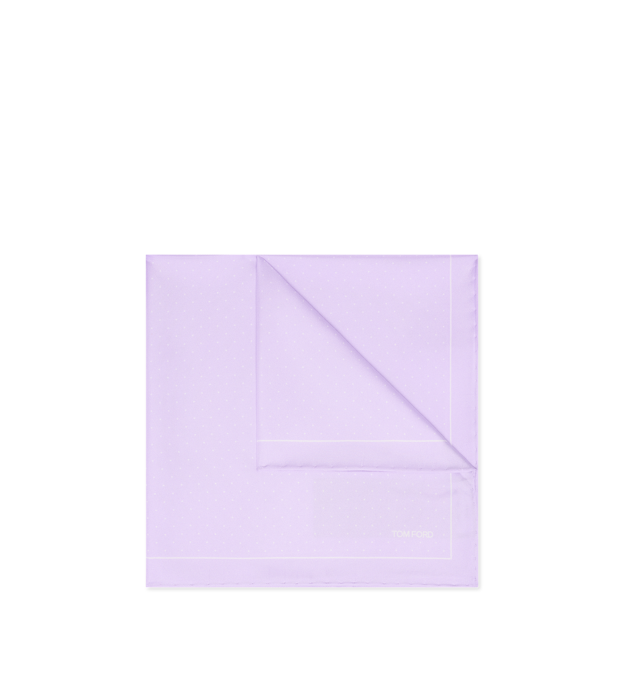 TOM FORD SILK LAVENDER POLKA DOT POCKET SQUARE
