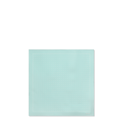 TOM FORD SILK AQUAMARINE POLKA DOT POCKET SQUARE