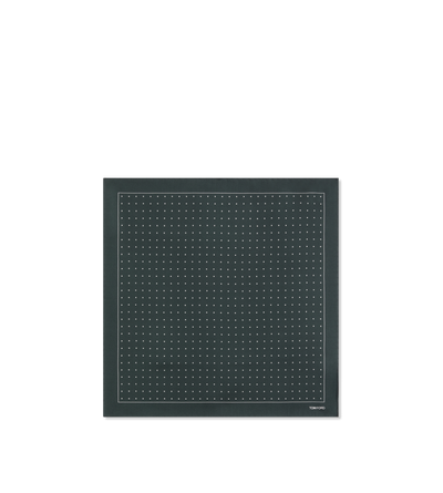 TOM FORD SILK FOREST GREEN POLKA DOT POCKET SQUARE