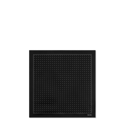 TOM FORD SILK BLACK POLKA DOT POCKET SQUARE