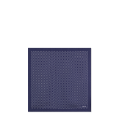 TOM FORD  ROYAL BLUE MICRO POLKA DOT POCKET SQUARE