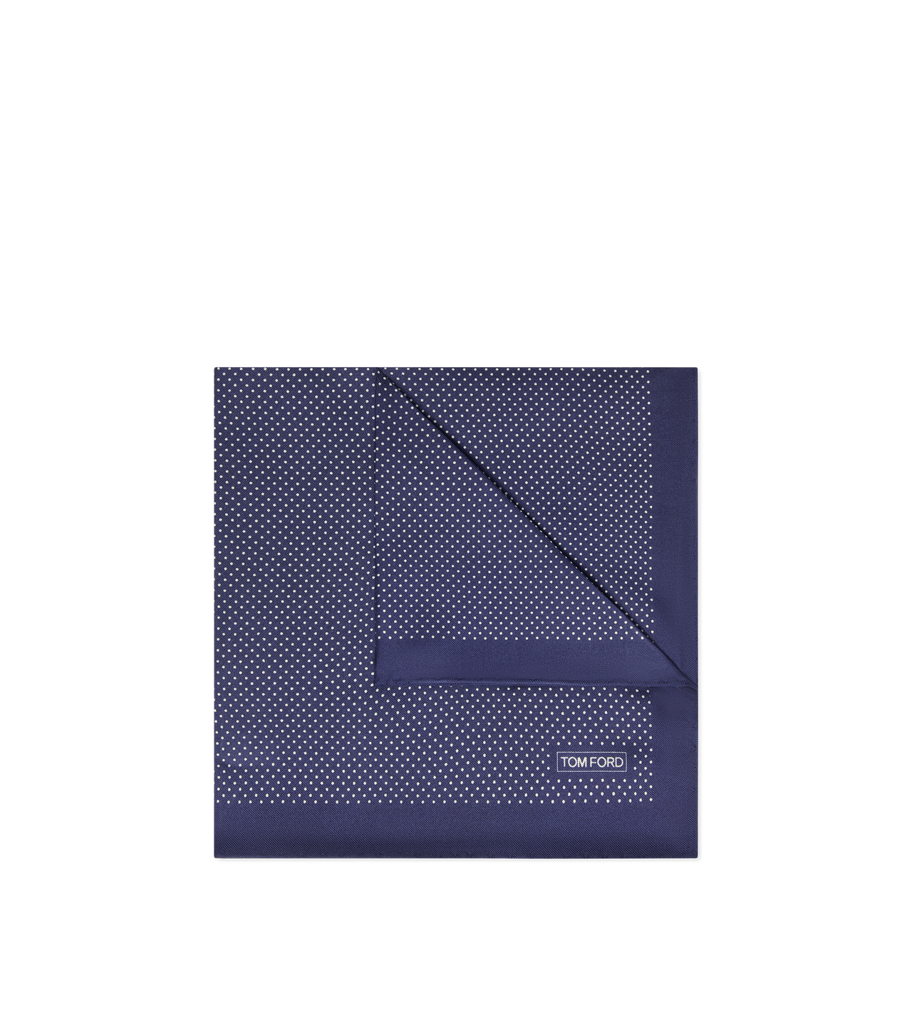 TOM FORD  ROYAL BLUE MICRO POLKA DOT POCKET SQUARE