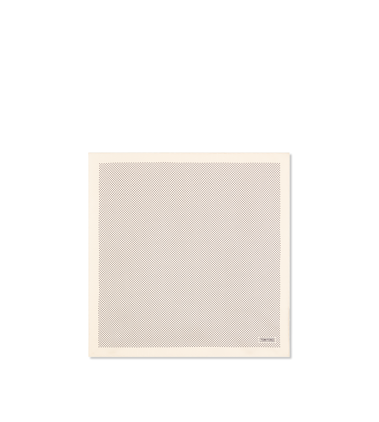 TOM FORD  OFF WHITE MICRO POLKA DOT POCKET SQUARE