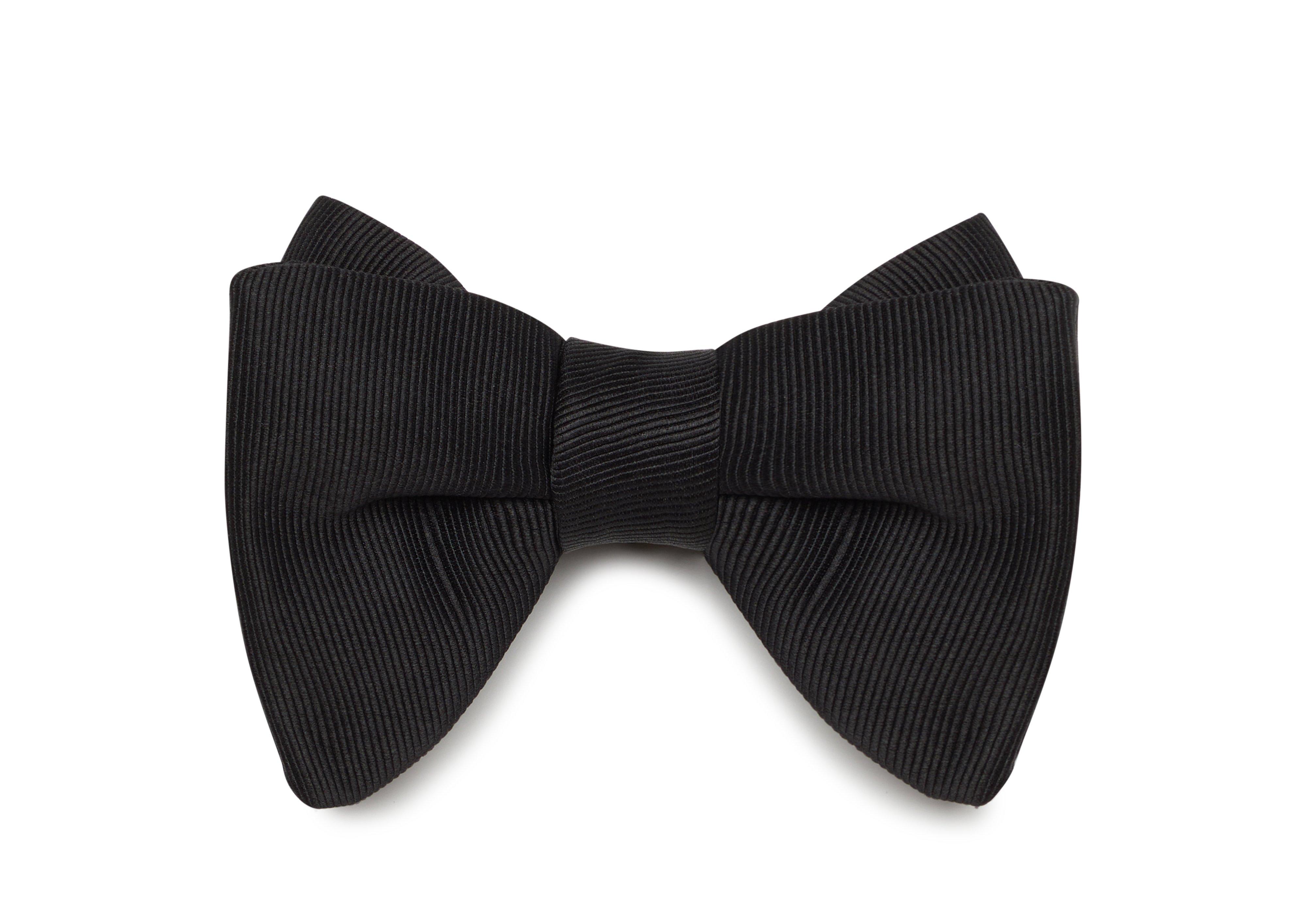 【関税＆送料込み】Tom Ford Black Tie With Rear Tie Closure TOM FORD silk tie black/dark grey/light grey patterned
