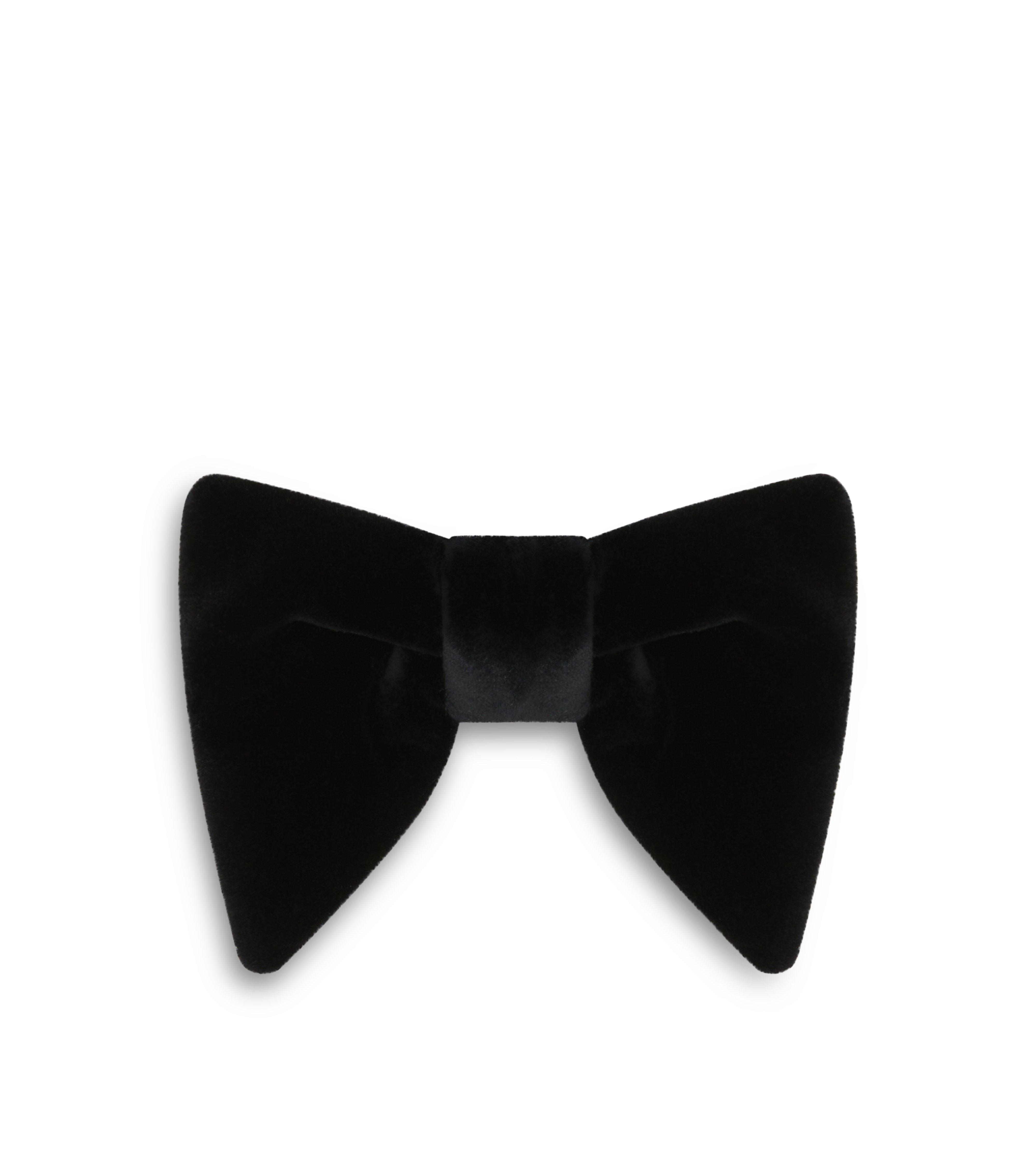 SILK VISCOSE VELVET BOW TIE