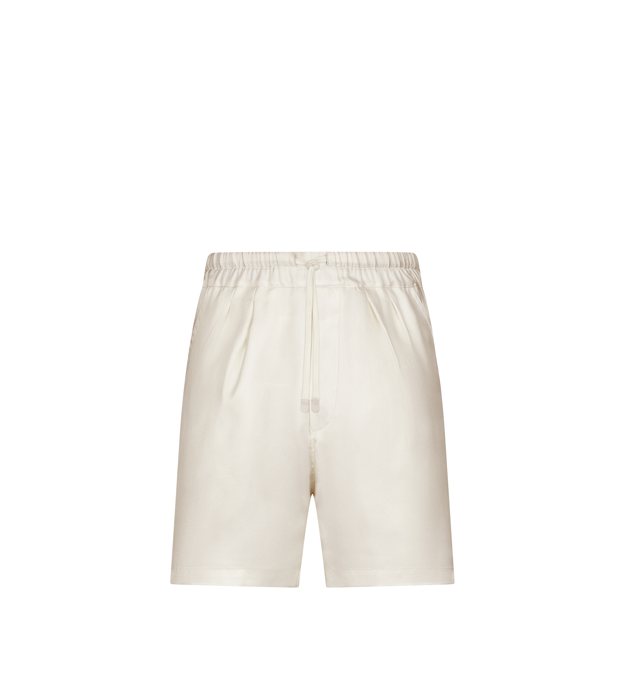 SILK TWILL PLEAT SHORTS