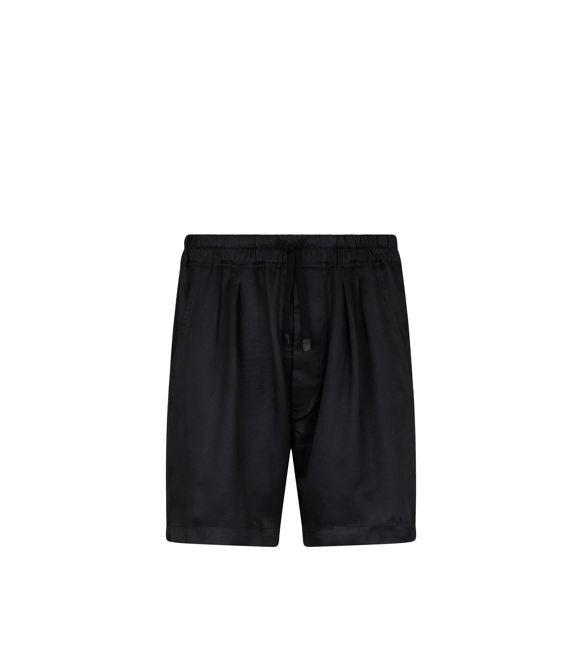 SILK TWILL PLEAT SHORTS