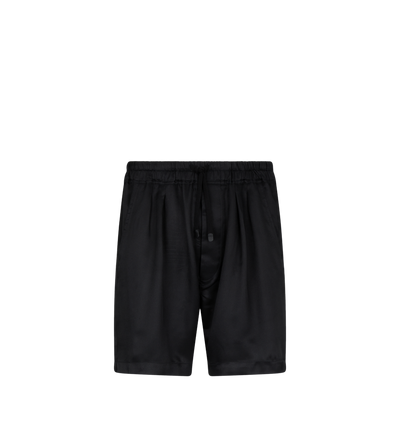 SILK TWILL PLEAT SHORTS