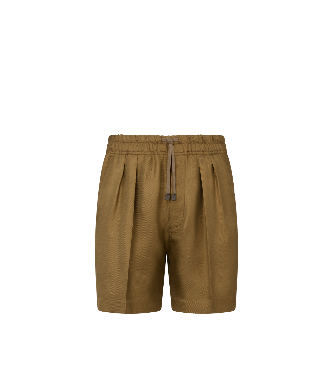 LUXURY SILK TWILL PLEAT SHORTS image number 0