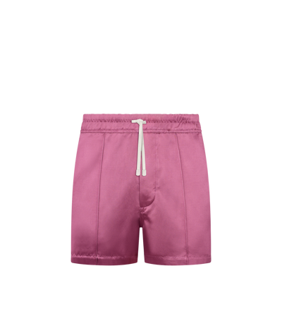 SHINY RAYON SATIN SHORTS WITH PIPING image number 0