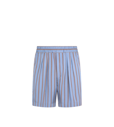 SHORT D&rsquo;INT&Eacute;RIEUR PLISS&Eacute; &Agrave; RAYURES CLASSIQUES EN JACQUARD DE SOIE