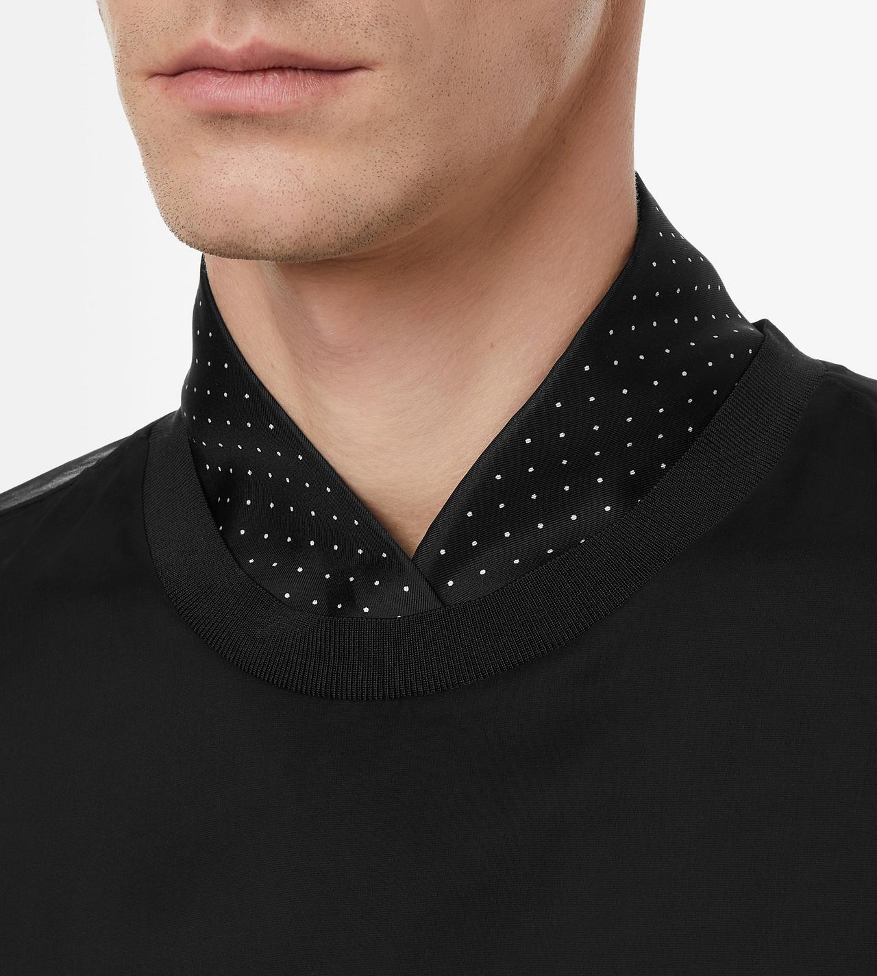 TOM FORD SILK BLACK+OFF WHITE MICRO POLKA DOT SCARF