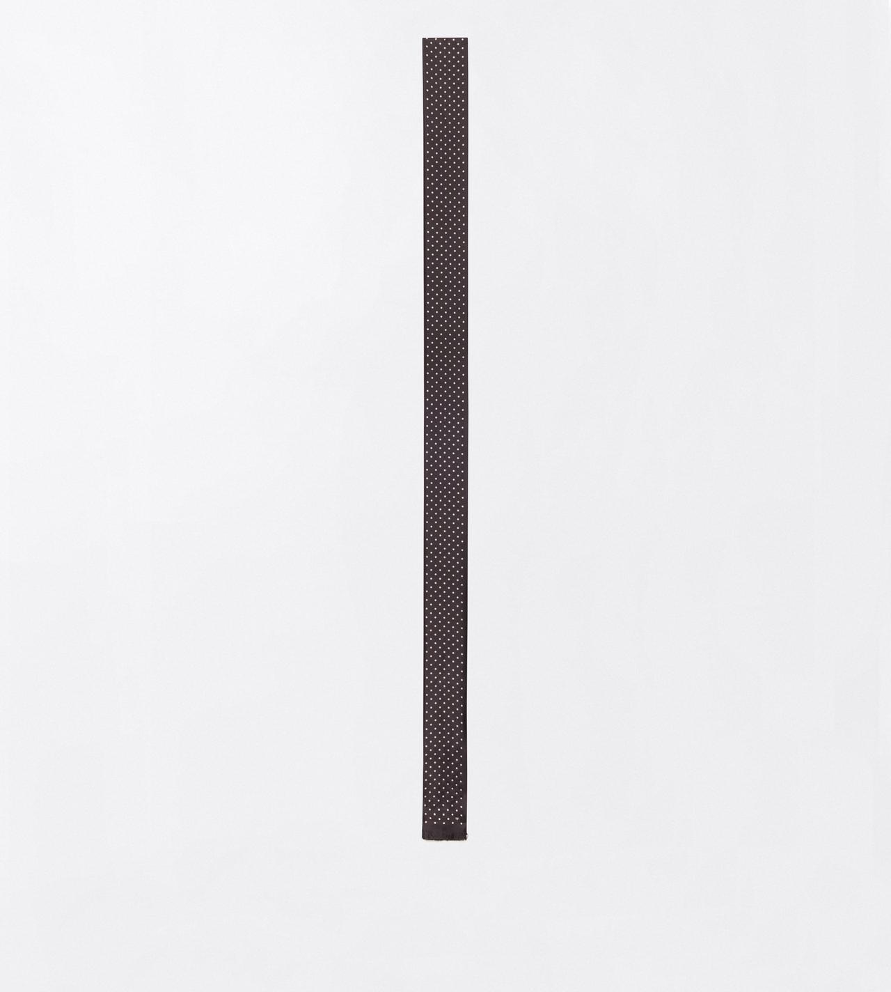 TOM FORD SILK BROWN + NUDE LARGE POLKA DOT SCARF