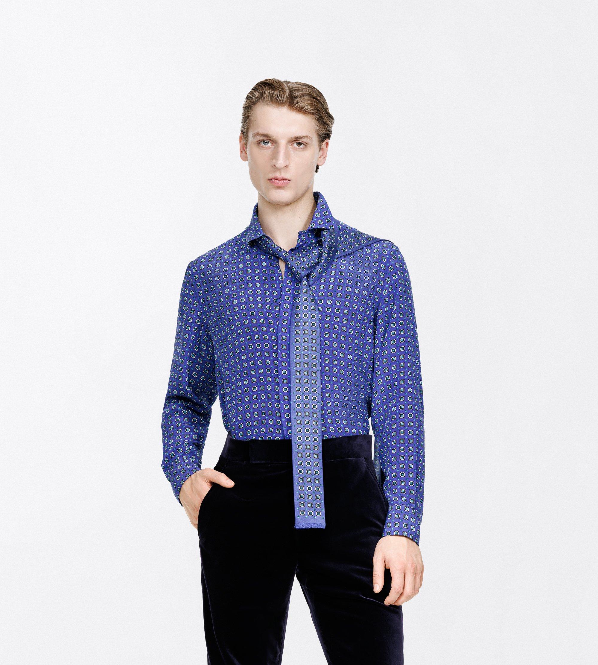 GEOMETRIC SILK SCARF