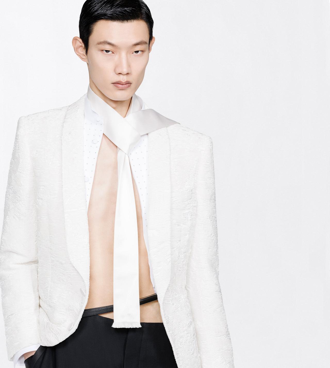 TOM FORD  WHITE SILK SCARF