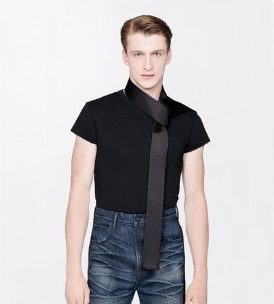 TOM FORD SILK BLACK HEAVY SILK SATIN SCARF WITH HOTFIX