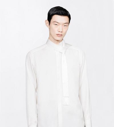TOM FORD SILK OFF WHITE SILK SCARF