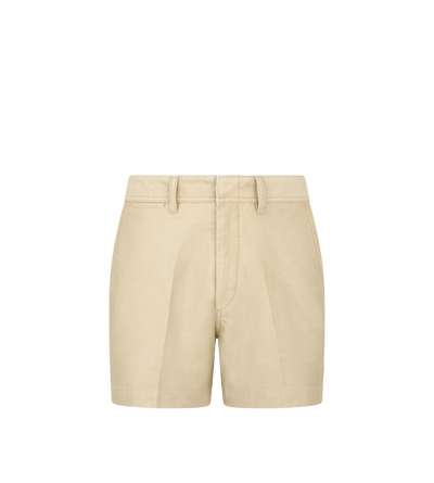 COTTON SATIN TAILORED SHORTS