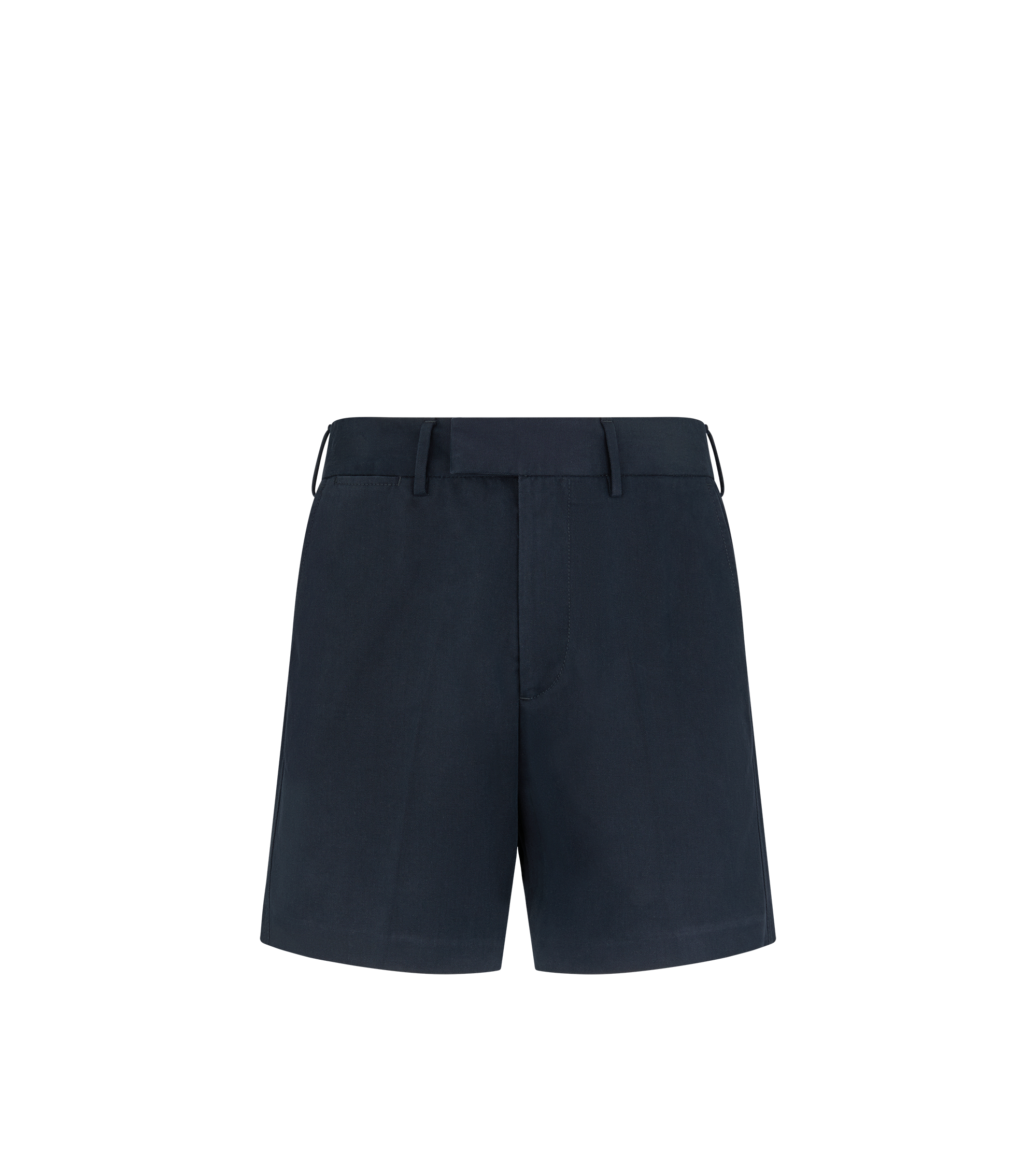 FIGURBETONTE SHORTS AUS AUFGERAUTEM BAUMWOLLDRILL