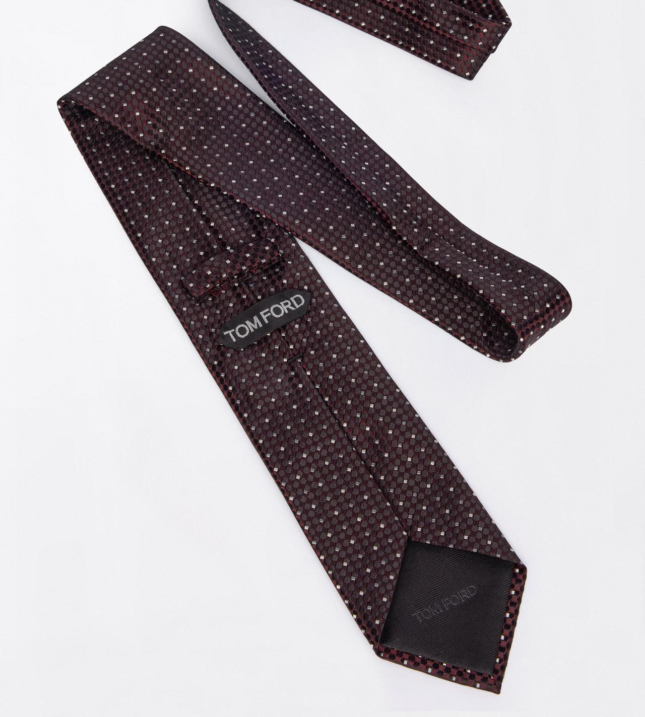 TOM FORD SILK BURGUNDY MICRO DESIGN TIE