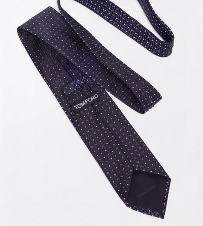 TOM FORD SILK VIOLET MICRO DESIGN TIE