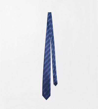 TOM FORD SILK IMPERIAL BLUE STRIPE TONAL WEAVE TIE