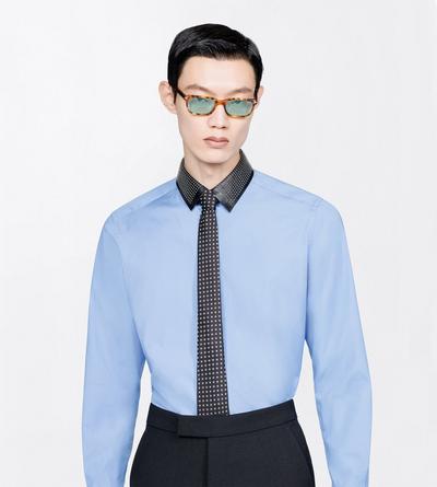 TOM FORD SILK BLACK AND WHITE SILK JACQUARD CLOVER TIE