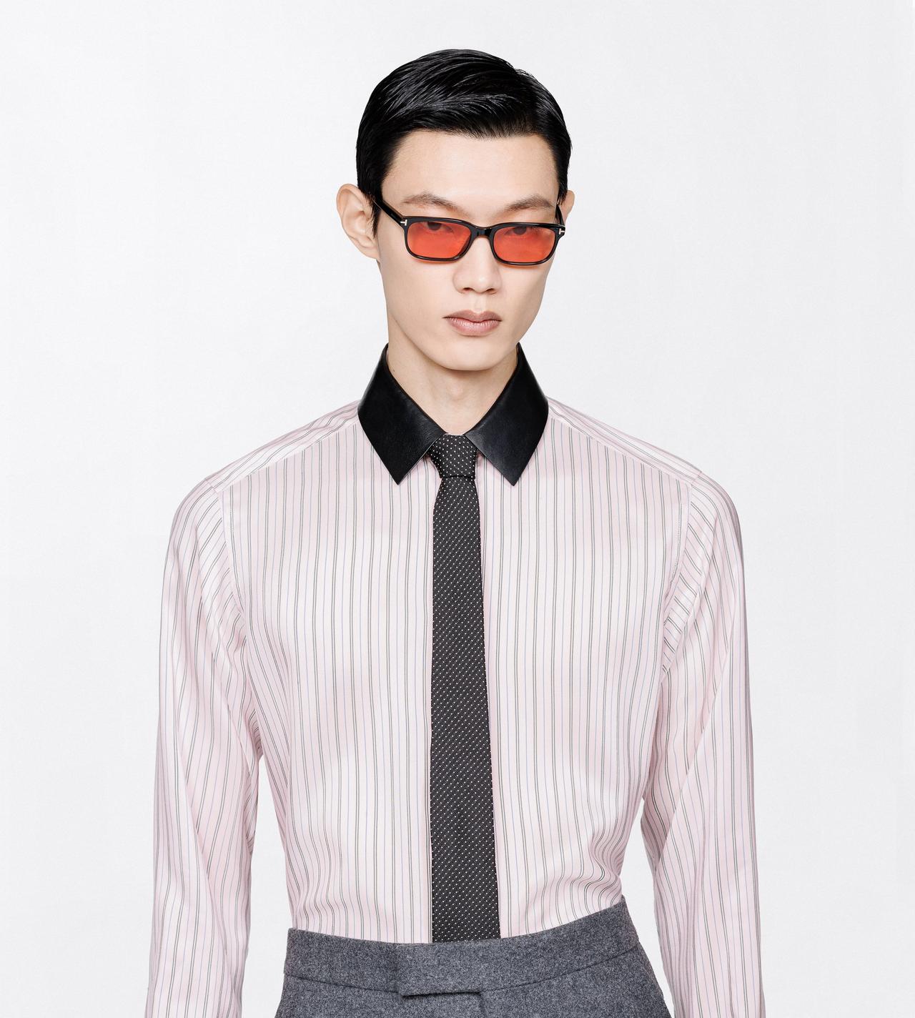 TOM FORD SILK BLACK AND WHITE MICRO POLKA DOT TIE