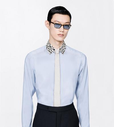 TOM FORD SILK BEIGE MICRO CHECK WITH DOT TIE
