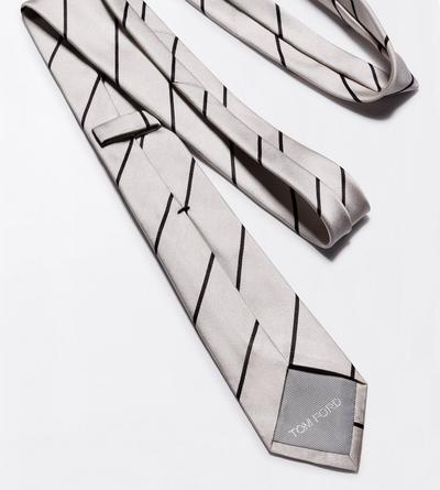 TOM FORD SILK PLATINUM REGIMENTAL SILK TIE