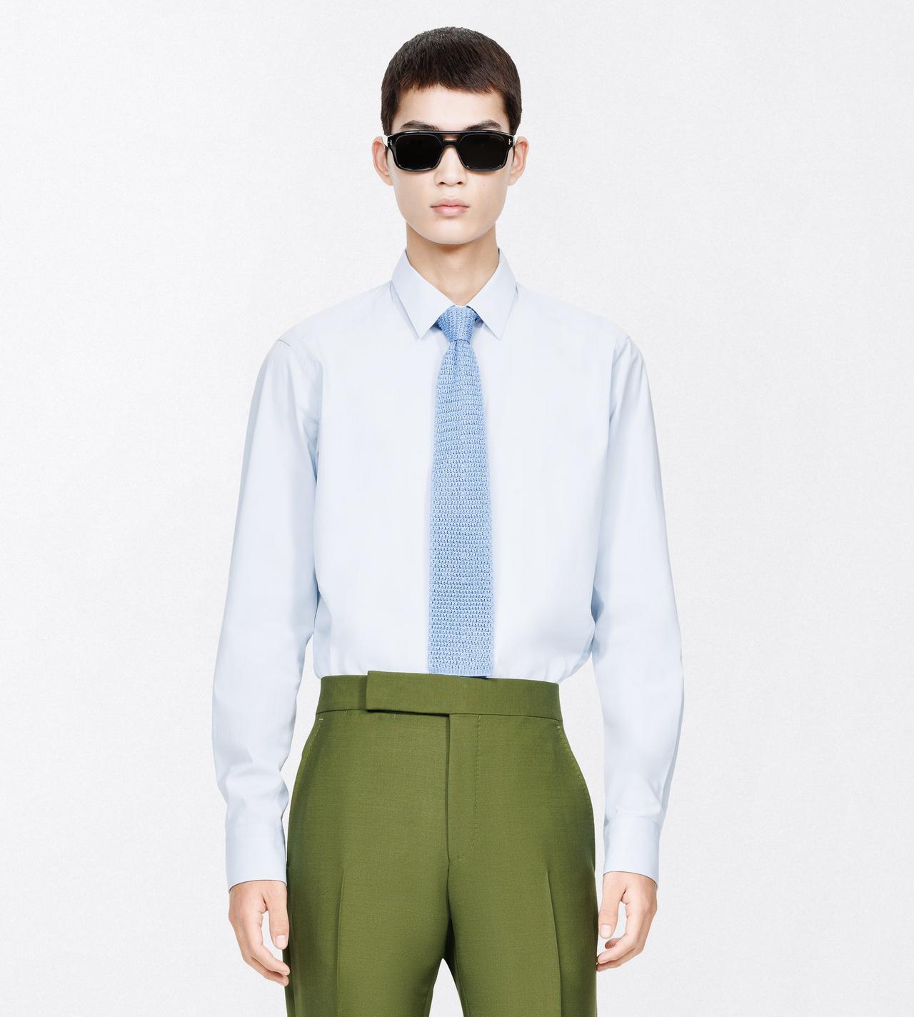 TOM FORD SILK MINERAL BLUE KNITTED TIE&nbsp;
