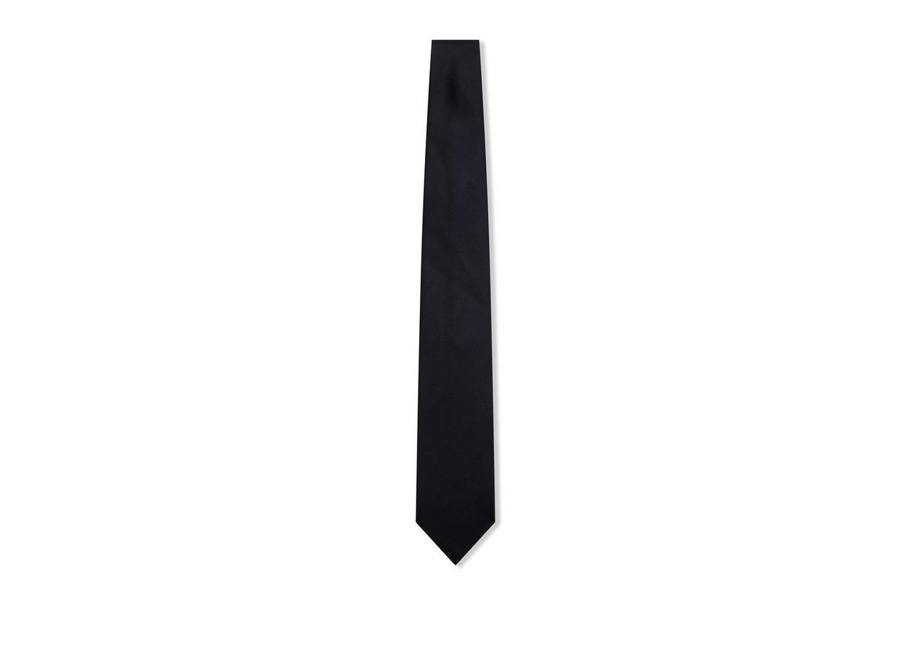 SOLID JACQUARD TIE image number 0