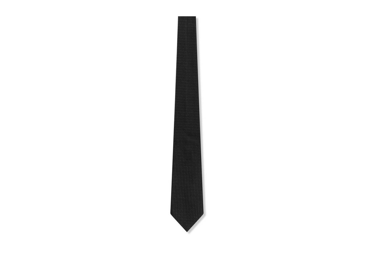 【関税＆送料込み】Tom Ford Black Cotton Tie TEXTURED DESIGN TIE | Tom Ford Fashion