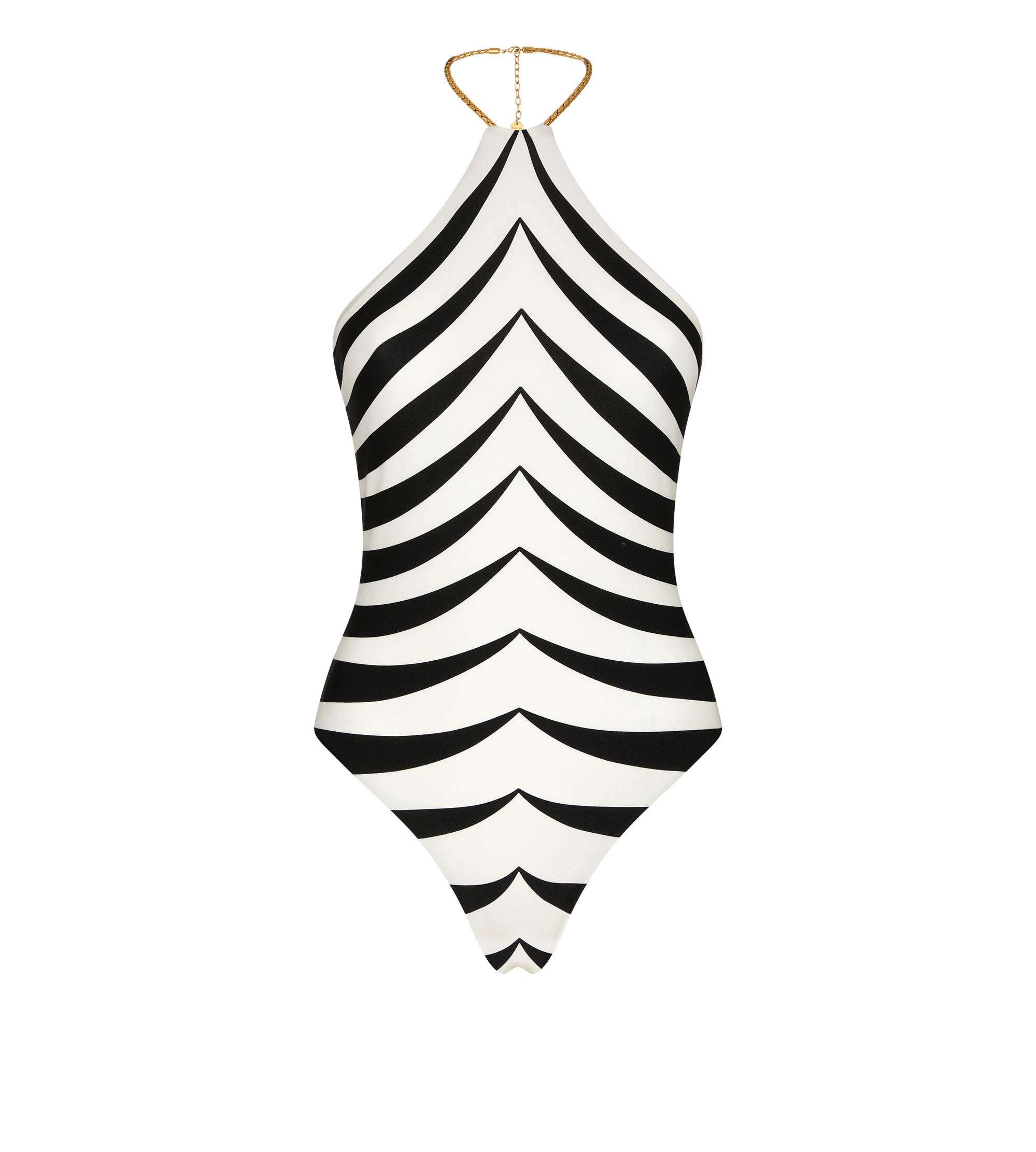 HALTERNECK SWIMSUIT WITH CHAIN DETAIL