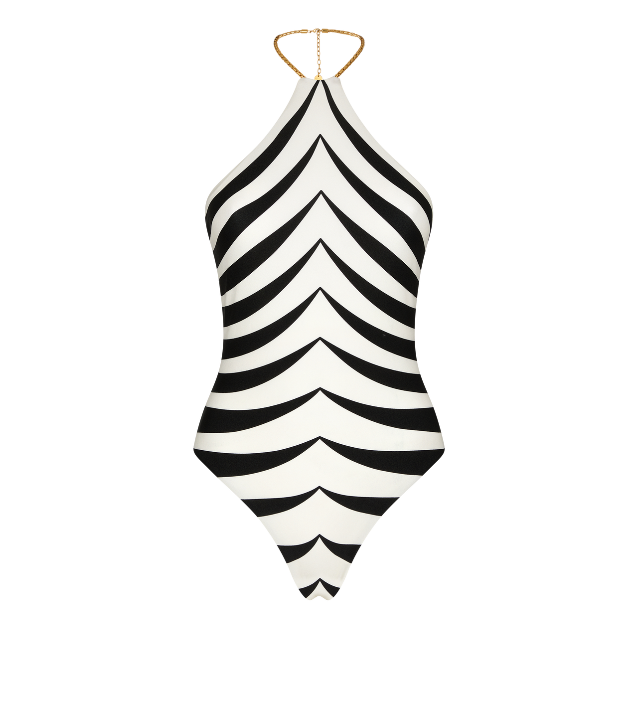HALTERNECK SWIMSUIT WITH CHAIN DETAIL image number 0