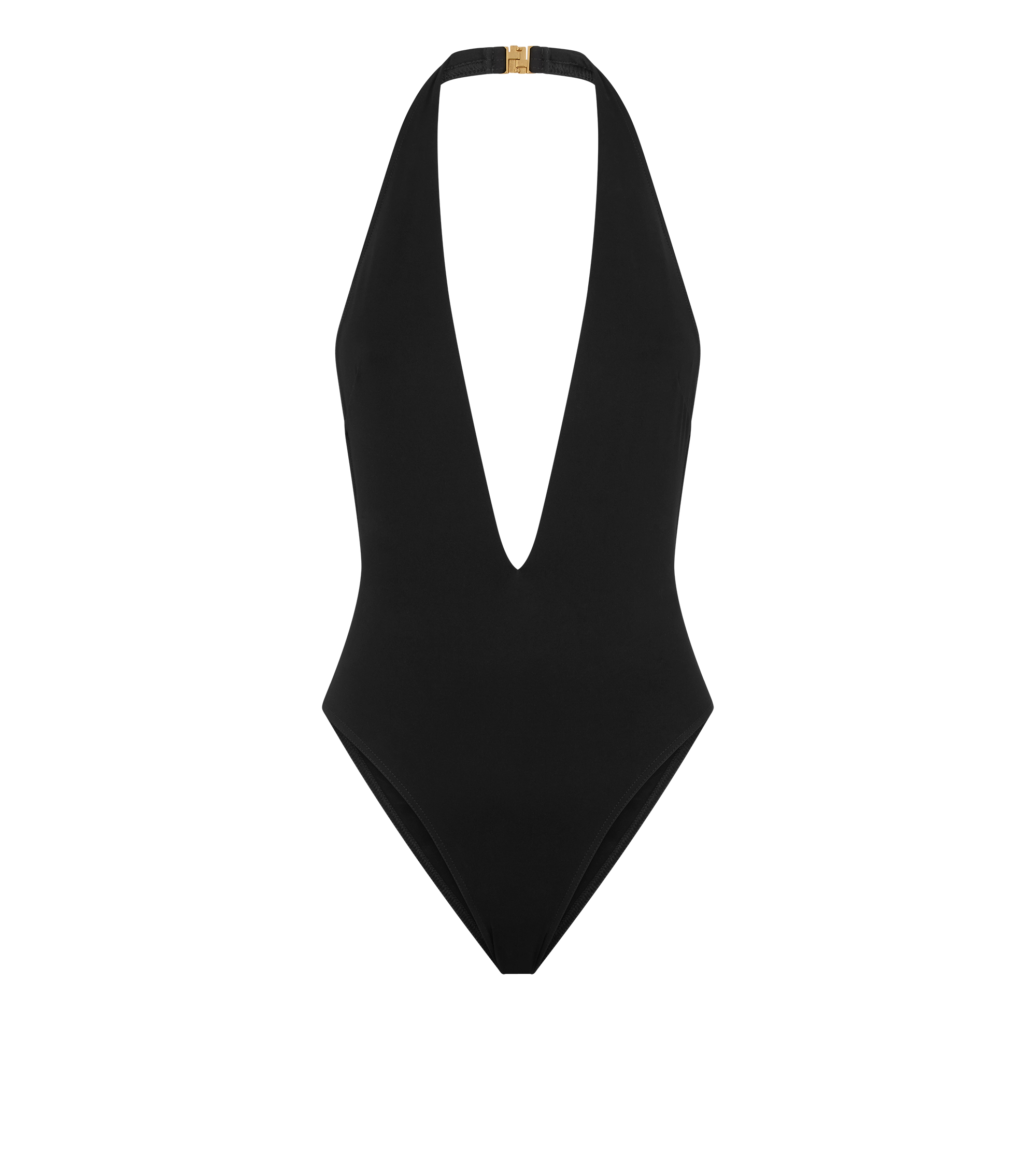 HALTERNECK PLUNGING V-NECK SWIMSUIT