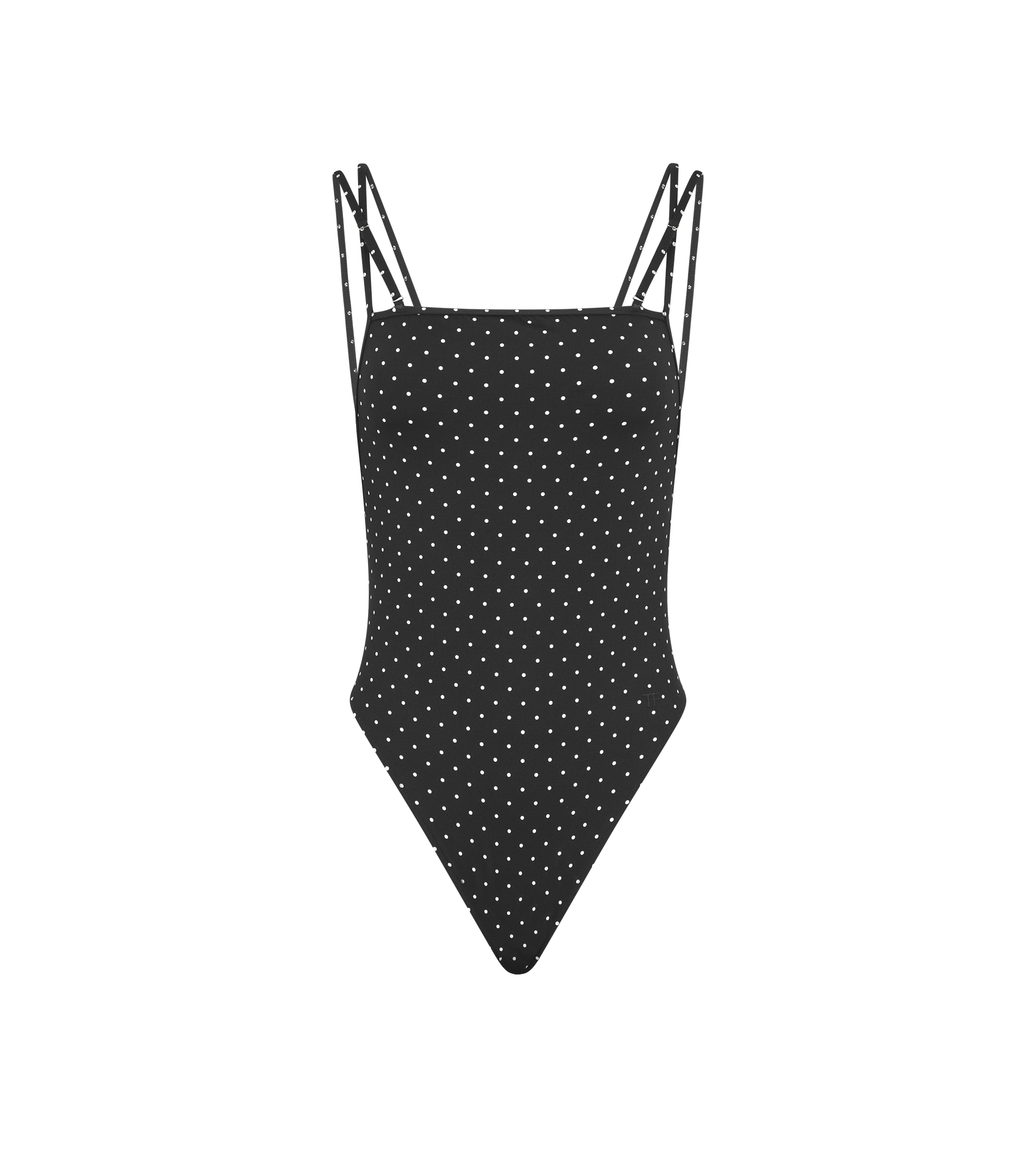POLKA DOT SWIMSUIT WITH DOUBLE STRAPS