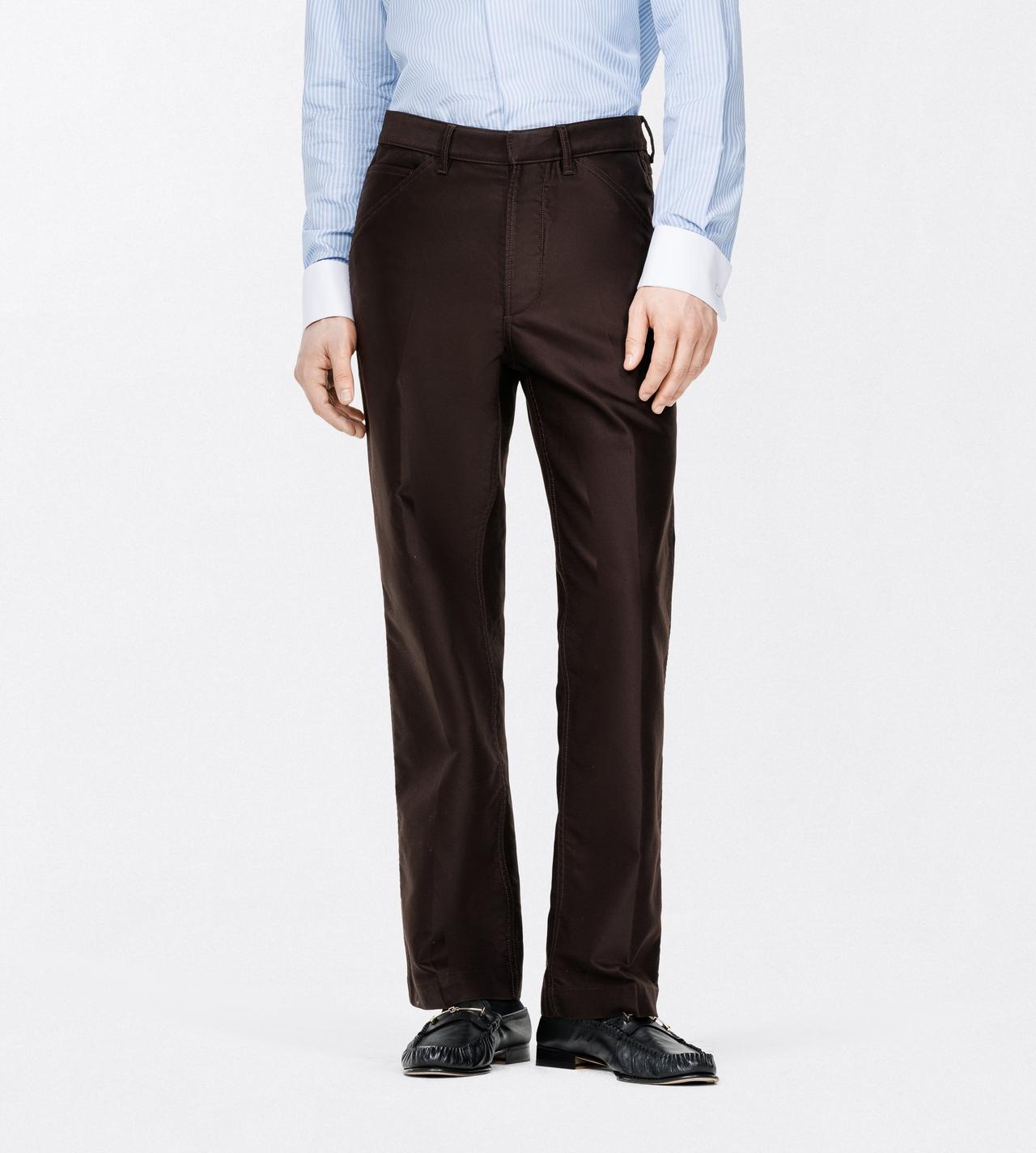 TOM FORD  ESPRESSO COTTON SATIN CARPENTER PANTS