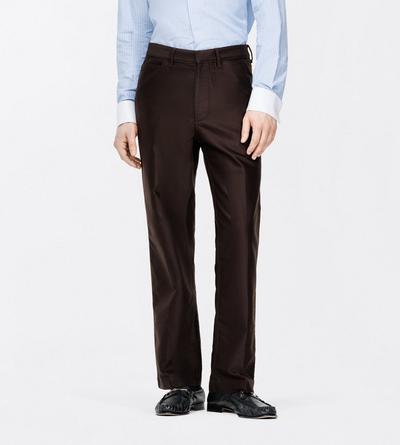 TOM FORD  ESPRESSO COTTON SATIN CARPENTER PANTS